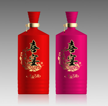 喜宴酒瓶效果圖