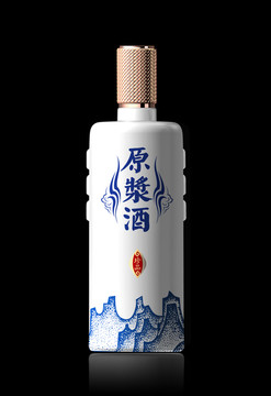 白瓷酒瓶效果圖