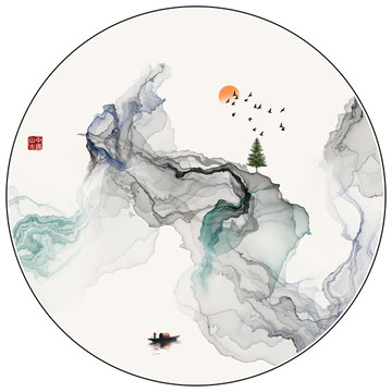 禪意水墨裝飾畫
