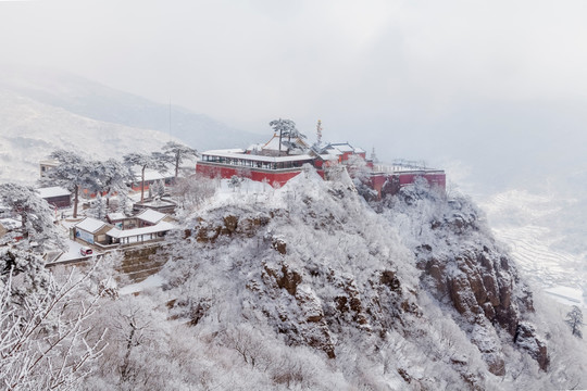 北京妙峰山雪景