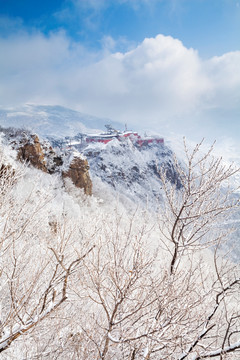 北京妙峰山雪景