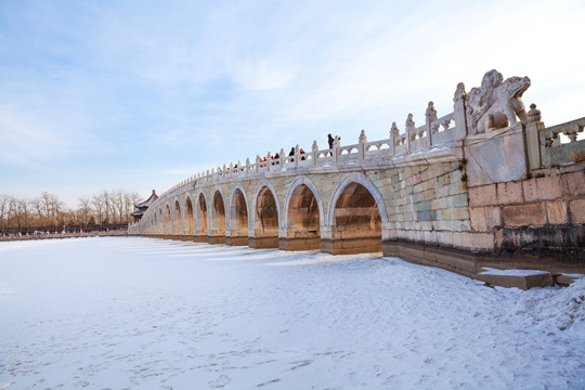 雪后十七孔桥