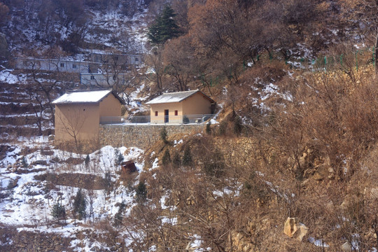 陕西华山雪景风光