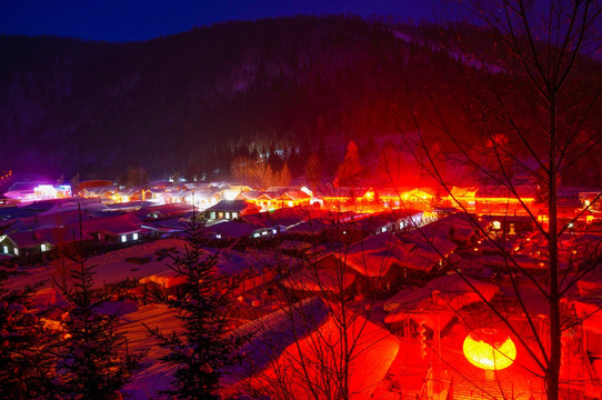 雪乡夜景