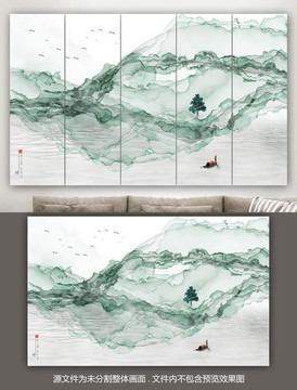 中式山水裝飾畫