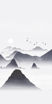 山水掛畫