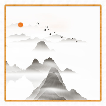 山水掛畫(huà)