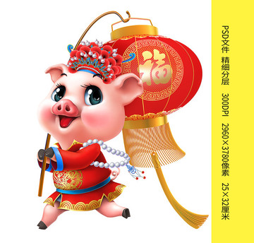2019年豬年卡通生肖