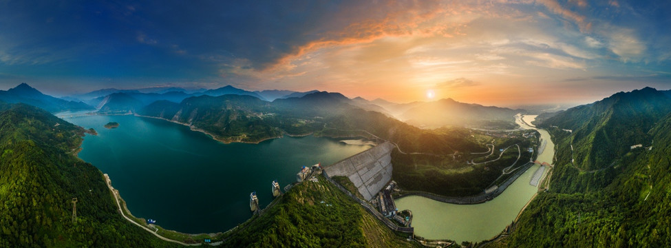 都江堰紫坪铺360度全景图