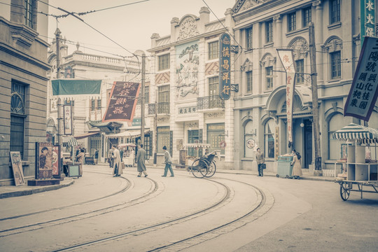 老上海建筑街景