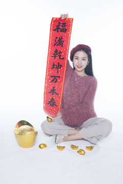 金元宝春联摄影素材