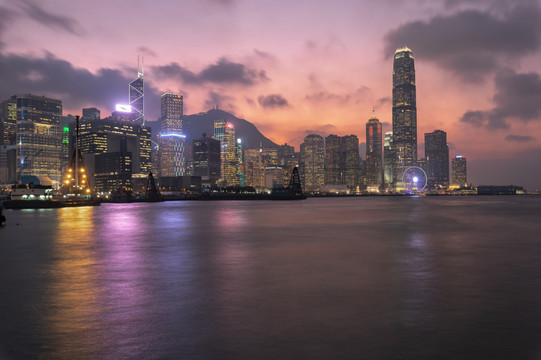 香港夜景维多利亚港夜景