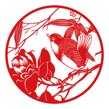 剪紙花鳥