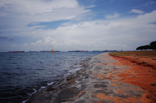 新加坡海岸码头风光