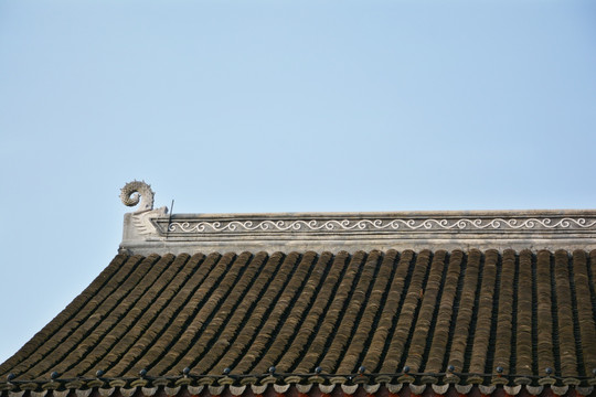 古建筑屋顶屋脊