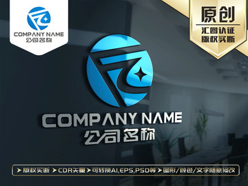 FC字母LOGO设计FZ字母