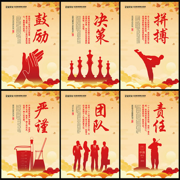 鼓勵決策拼搏團(tuán)隊(duì)嚴(yán)謹(jǐn)責(zé)任掛圖
