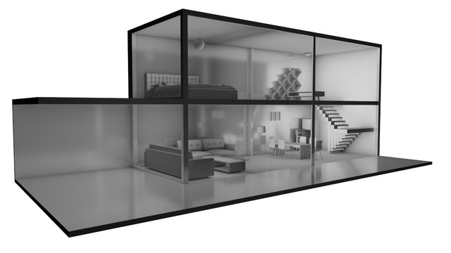 LOFT公寓3D渲染效果图