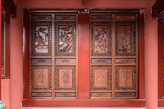 中式木门仿古实木门窗
