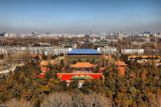 景山公园北京俯瞰