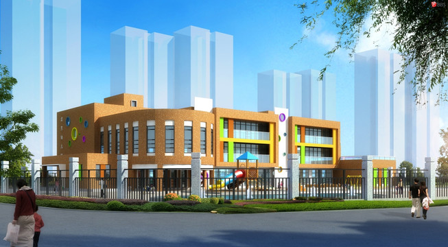 幼兒園建筑設(shè)計效果圖