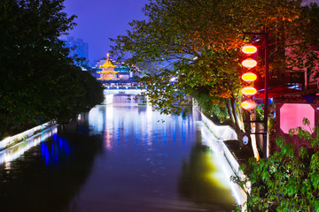 秦淮河夫子庙夜景