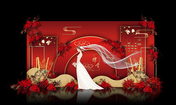 中式婚禮迎賓區(qū)