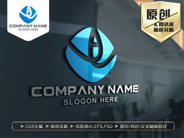 A字母LOGO設(shè)計(jì)魚LOGO