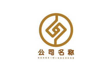 金色中国风金融行业logo标志