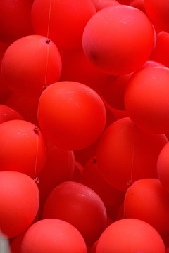 红色气球背景墙