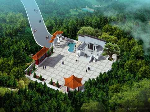 墳?zāi)乖O(shè)計(jì)案例效果圖