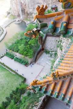 北岳恒山悬空寺飞檐琉璃装饰件