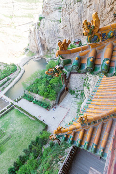 北岳恒山悬空寺飞檐琉璃装饰件