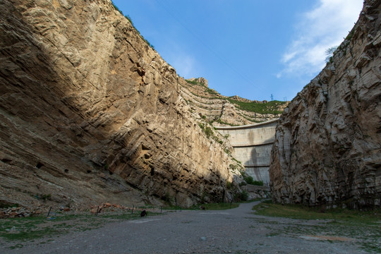 山西北岳恒山金龙峡恒山水库大坝