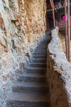 山西浑源北岳恒山金龙峡悬空寺