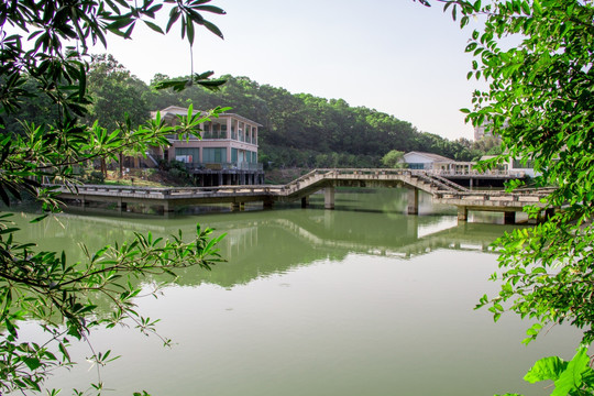 园林景观水中栈道