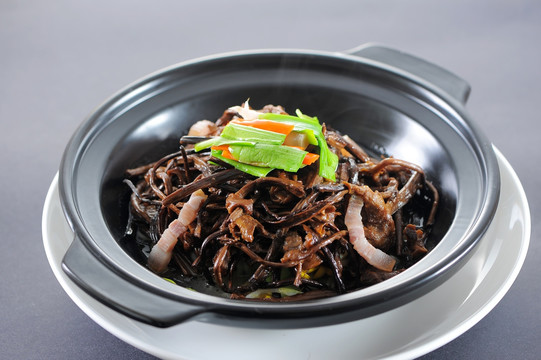 咸肉茶樹菇煲