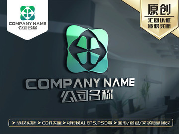四葉草綠色LOGO設(shè)計(jì)
