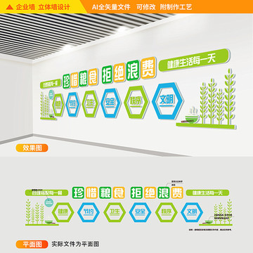 餐廳文化墻食堂文化墻