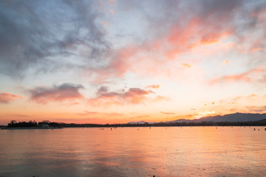 颐和园夕阳晚霞