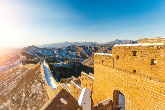 冬季金山岭长城雪景