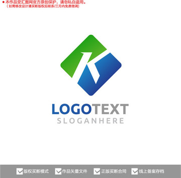 K字母原創(chuàng)標(biāo)志logo
