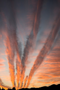 夕阳云彩背景纹理设计素材