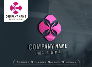 動感X標(biāo)志花瓣標(biāo)志