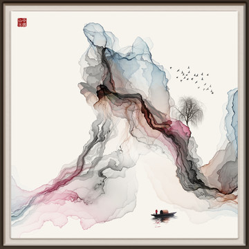 抽象意境水墨畫(huà)