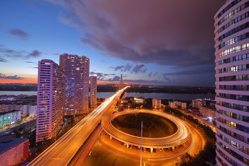 哈爾濱松浦大橋夜景