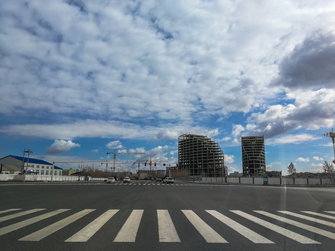 城市街道楼房