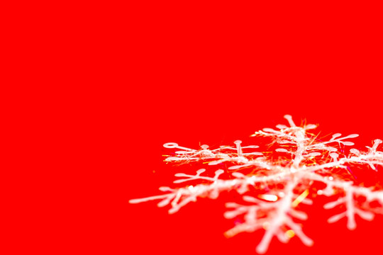 红色雪花背景