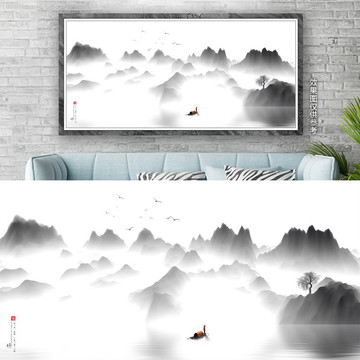 意境水墨山水畫