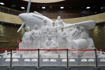 美国志愿航空队雕塑